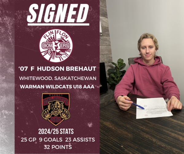 Hudson Brehaut Commits to Bombers for 2025-2026 Season