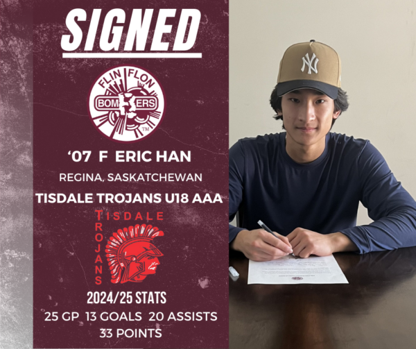 Bombers Sign Forward Eric Han For 2025-2026 Season